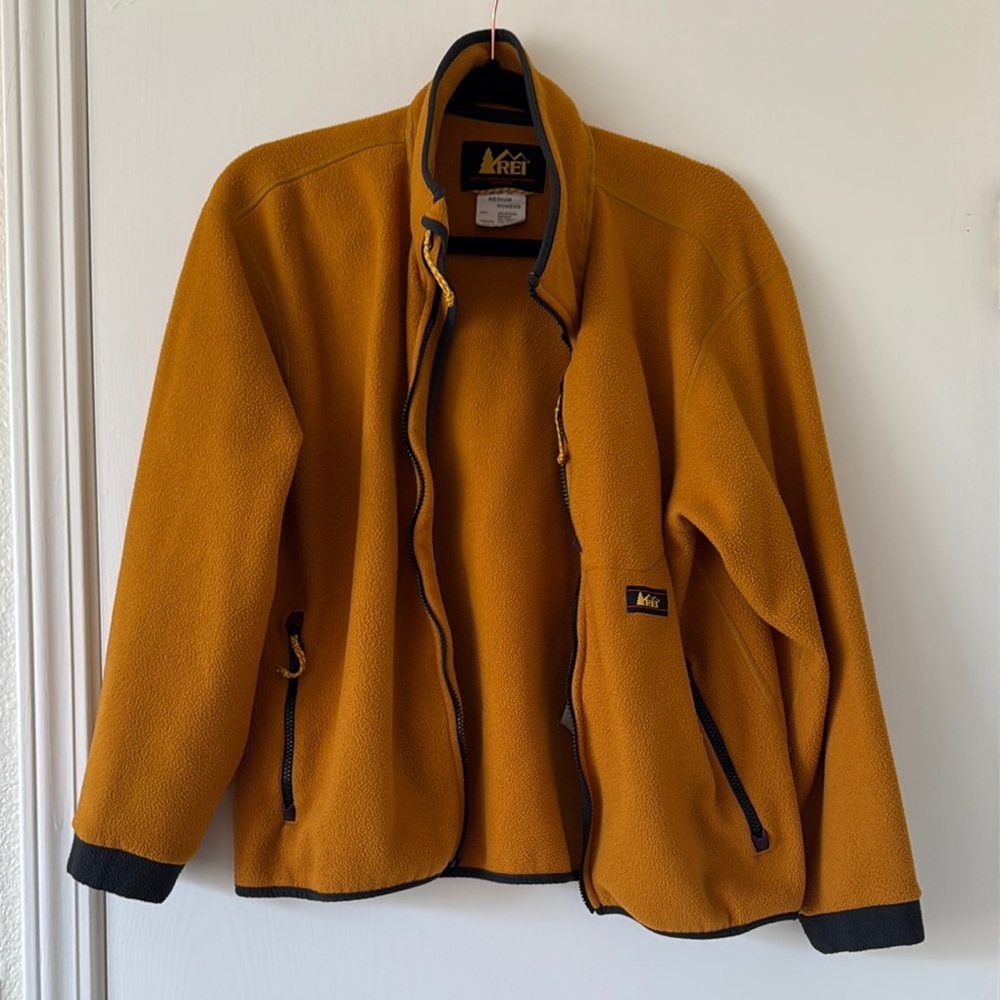 Women’s  Mustard Fleece Jacket - Picture 3 of 4